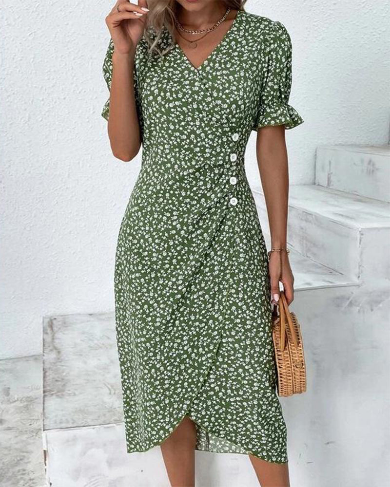 Gloria™ Fresh Bloom V-Neck Dress