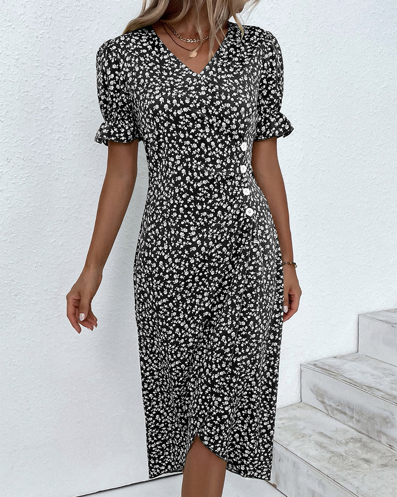 Gloria™ Fresh Bloom V-Neck Dress