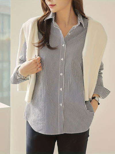 Emma ™  | Classic Striped Button Shirt