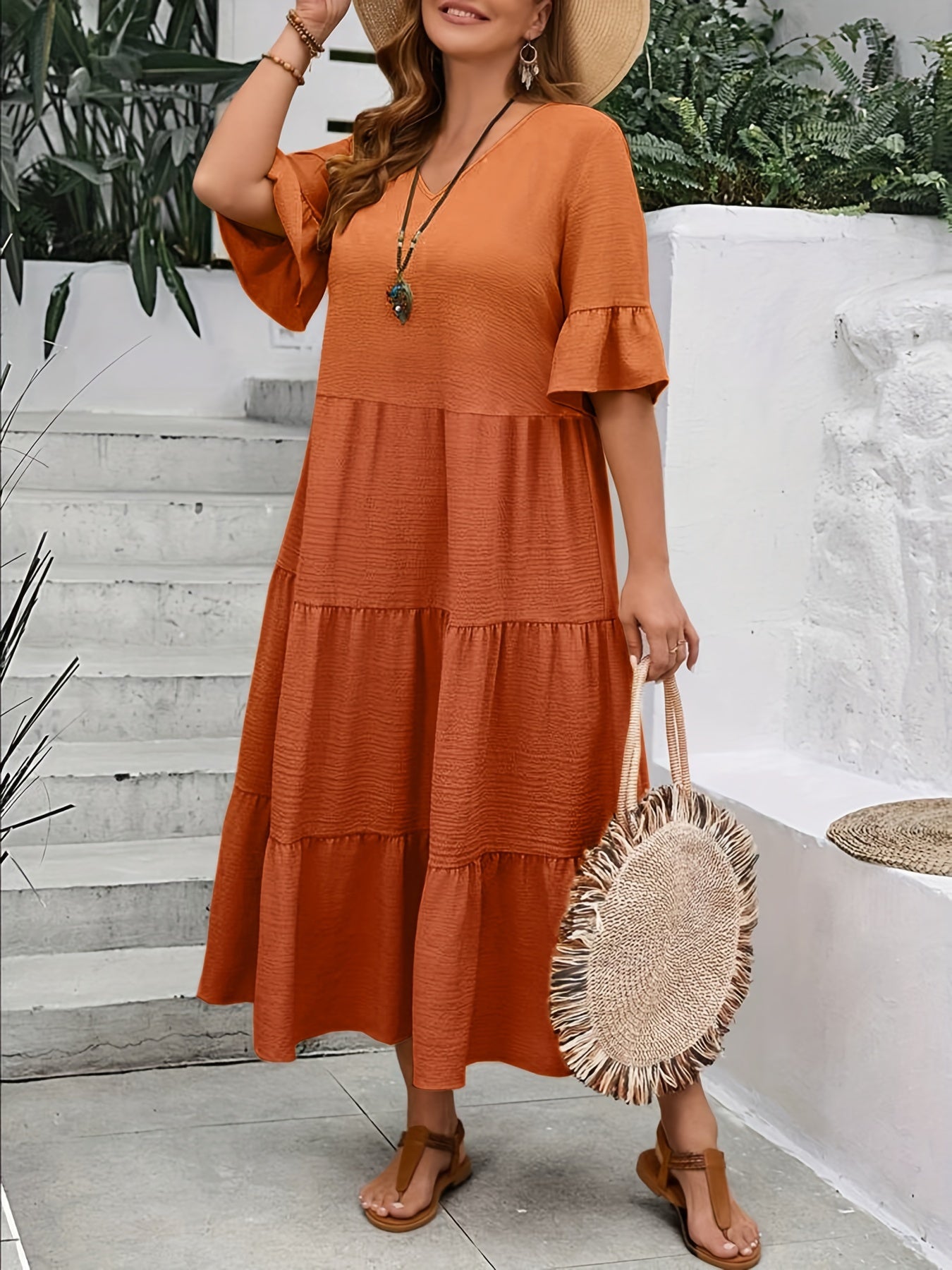 Camila – Plus Size Patchwork Dress
