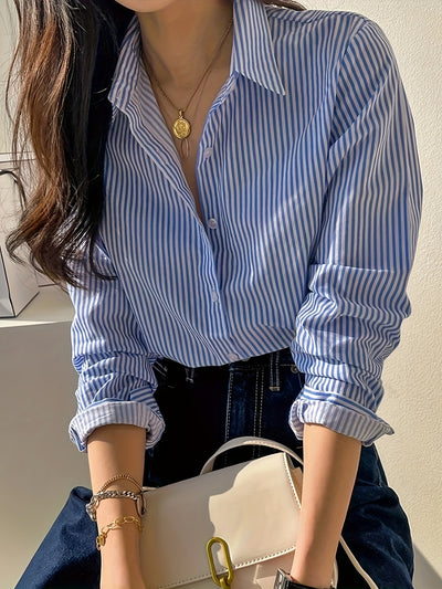 Emma ™  | Classic Striped Button Shirt