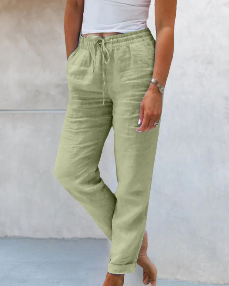 Kyara  | Casual Straight Trousers