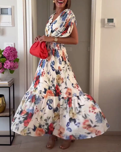 Viela - Graceful Floral Maxi Dress