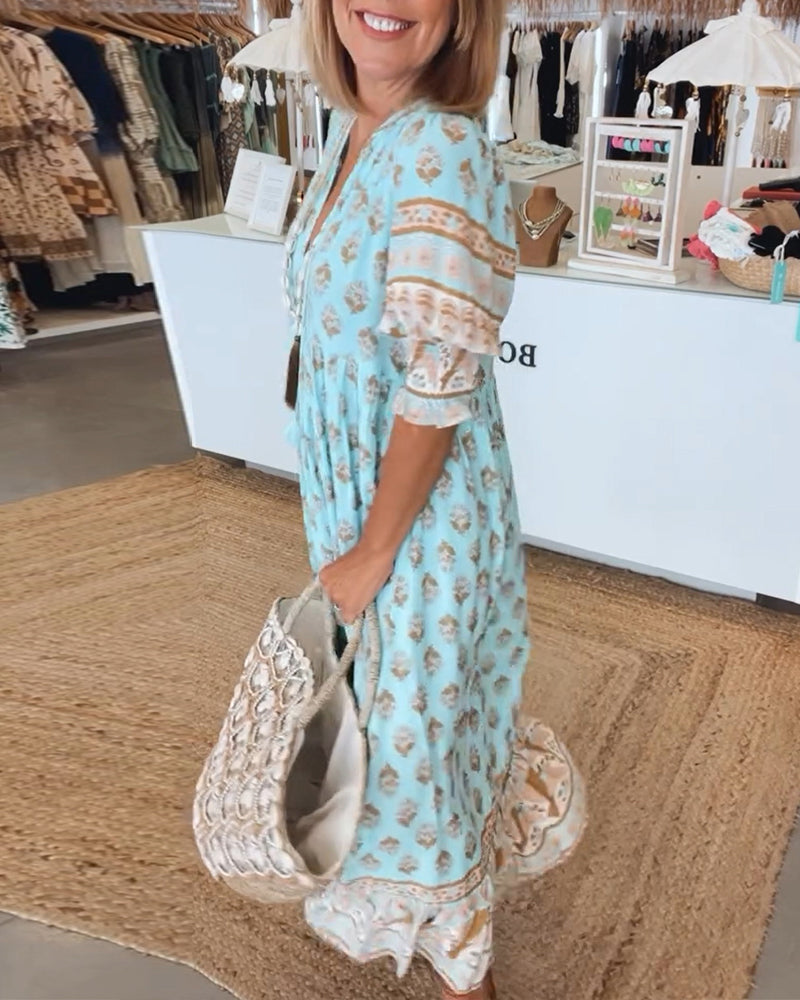 Emma  | Bohemian Tiered Maxi Dress