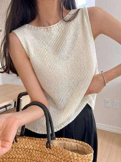 Luna™ - Elegant Knit Round Neck Top
