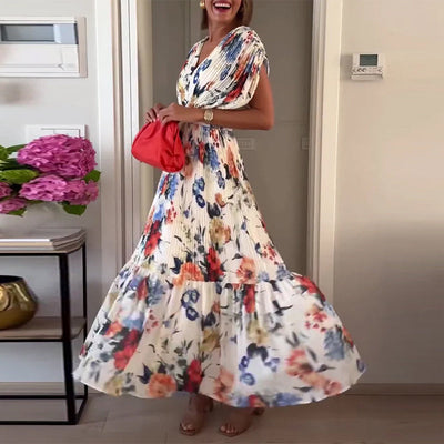 Viela - Graceful Floral Maxi Dress