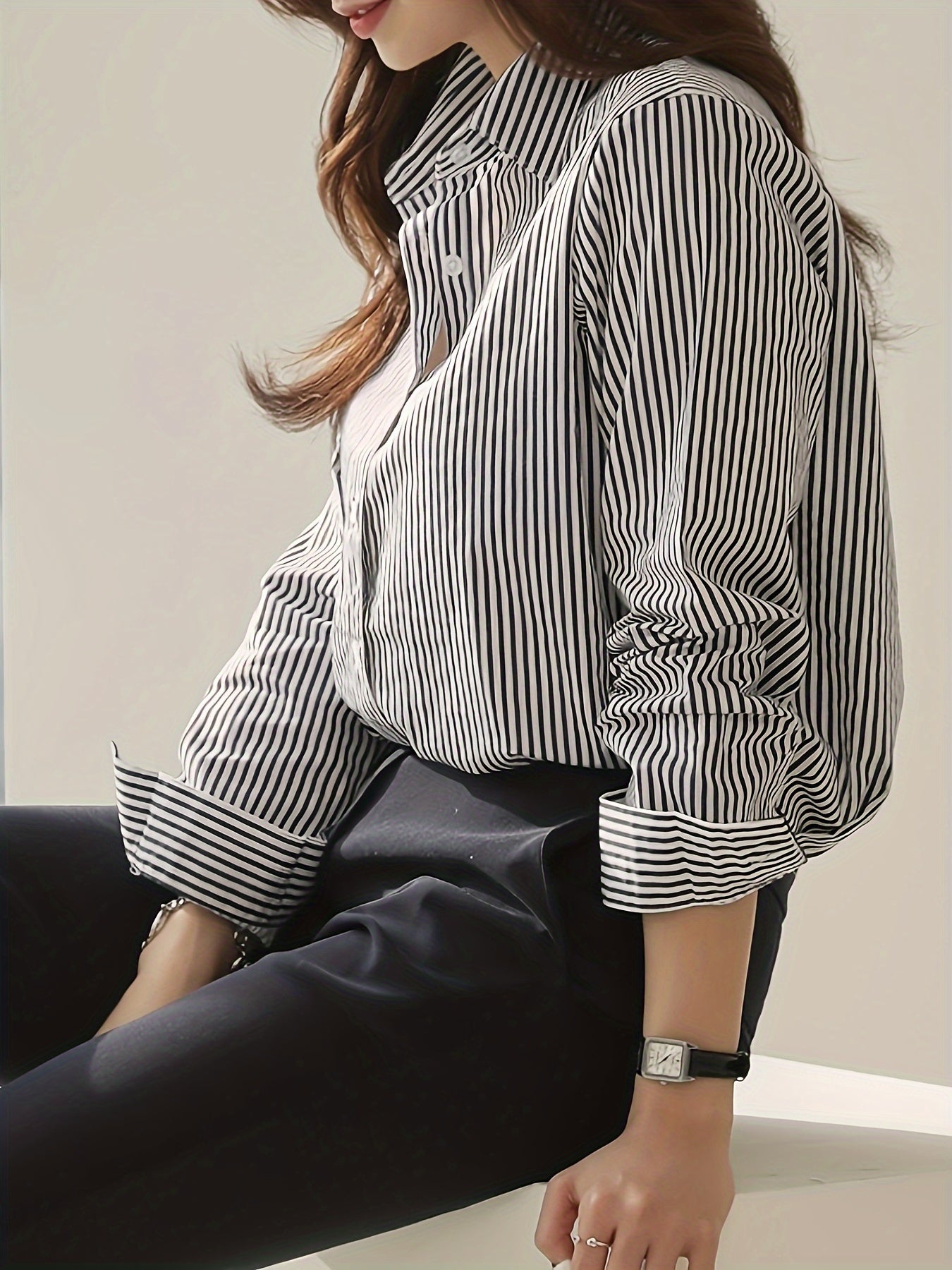 Emma ™  | Classic Striped Button Shirt