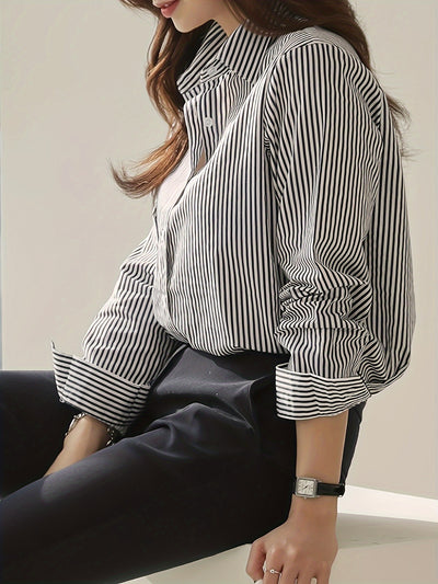 Emma ™  | Classic Striped Button Shirt
