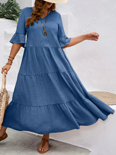 Camila – Plus Size Patchwork Dress