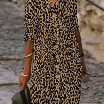 Sana – Leopard Midi Dress