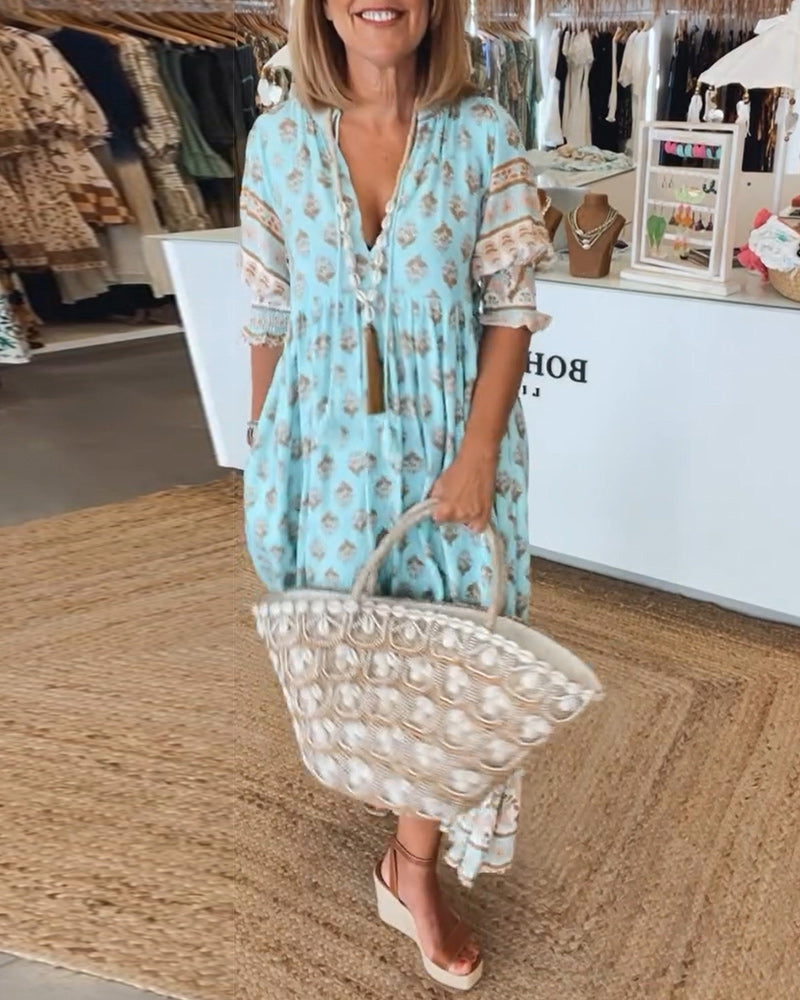 Emma  | Bohemian Tiered Maxi Dress