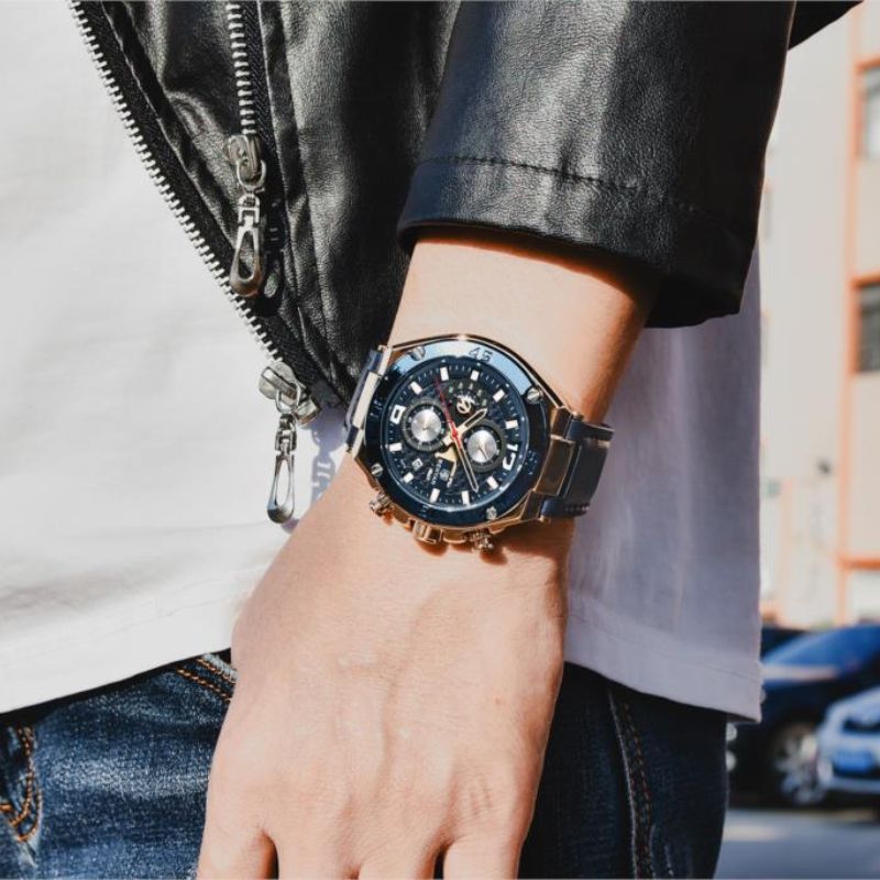 Quartz multifunction sports chronograph watch