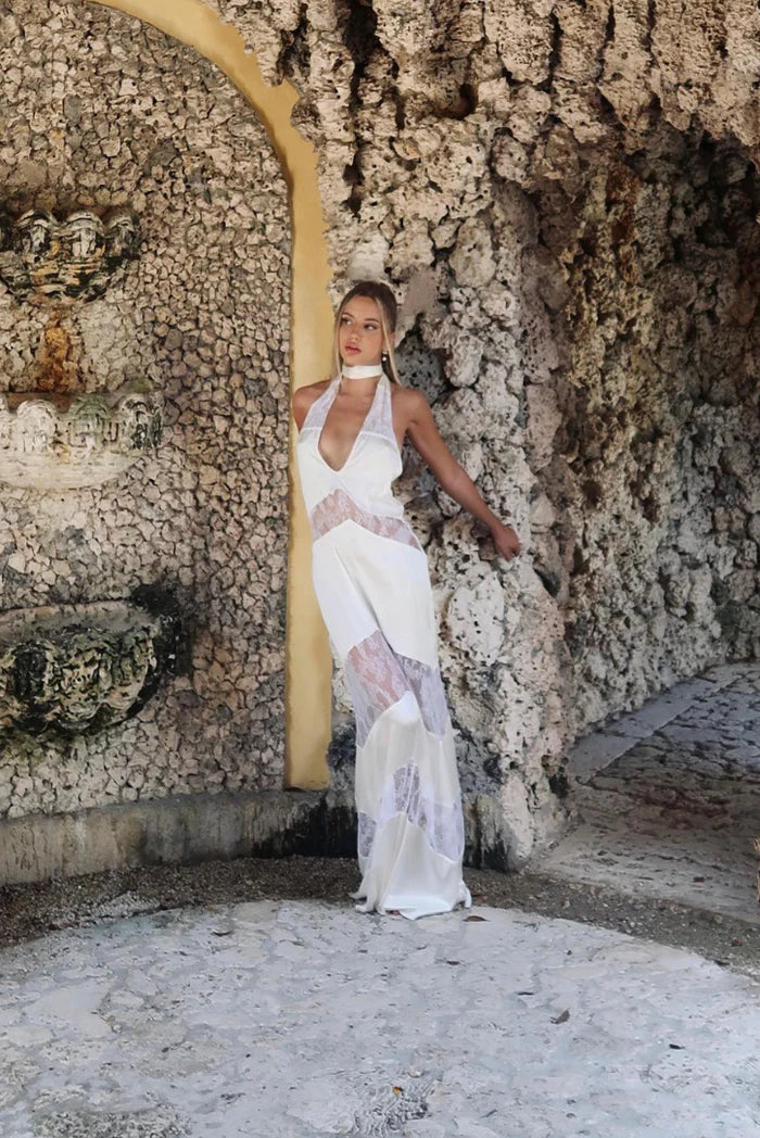 Lara - Delicate Lace Maxi Dress