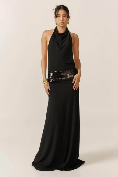 Lorena - Glamorous Backless Maxi Dress