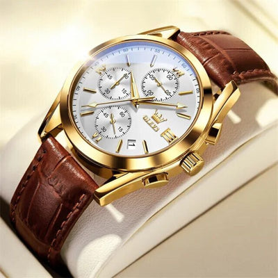 quartz luminous chronograph watch