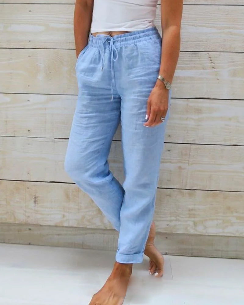 Kyara  | Casual Straight Trousers
