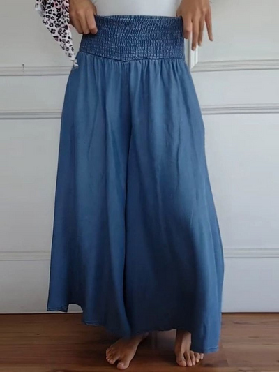 THE Laura | COTTON WIDE-LEG PANTS