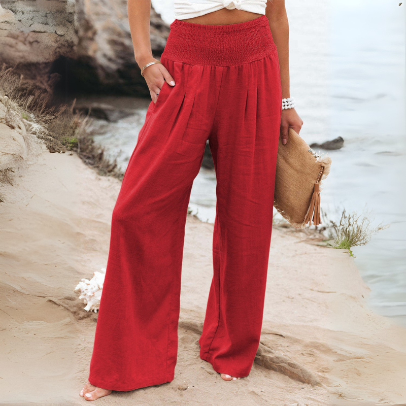 ROSE  | FREYA HIGH-WAIST LOOSE FIT TROUSERS