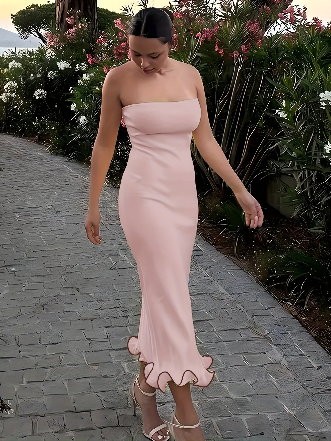 Lucia - Chic Ruffled Midi Dress