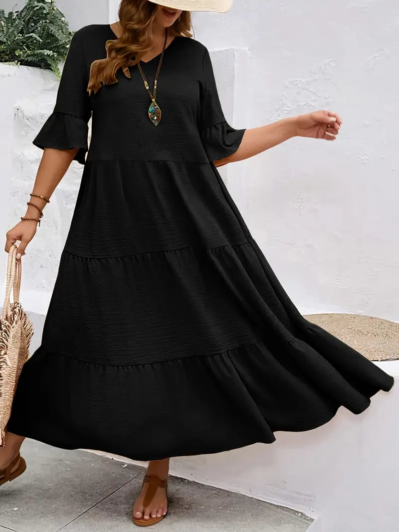 Camila – Plus Size Patchwork Dress