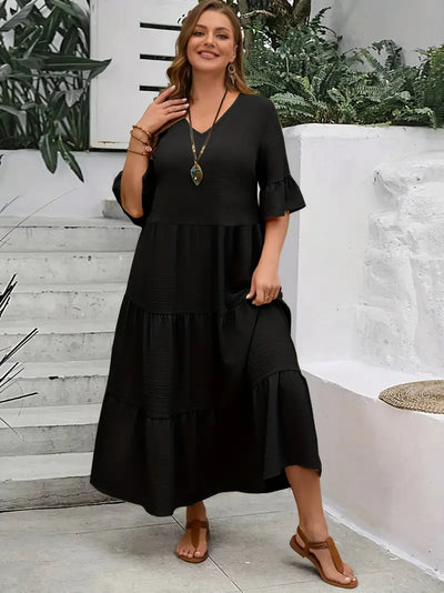 Camila – Plus Size Patchwork Dress