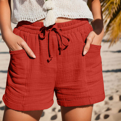 ANNA | LINEN AND COTTON SHORTS