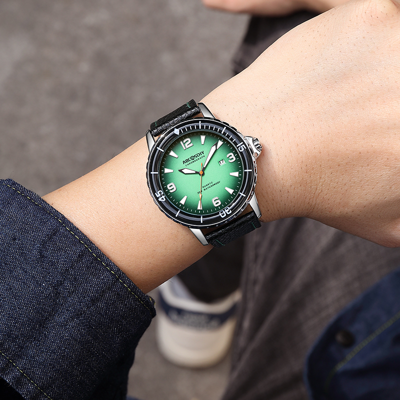 Casual leather watch