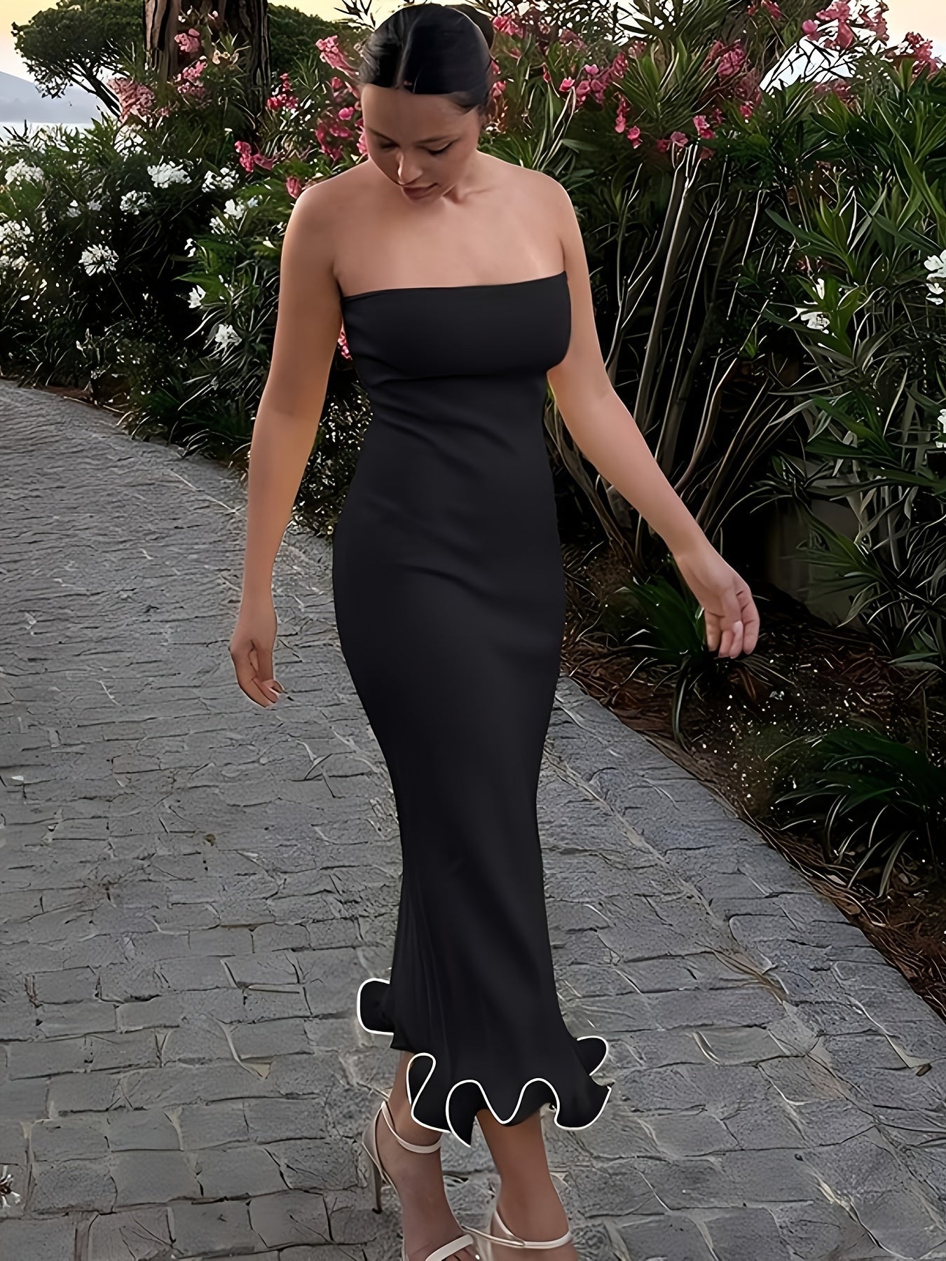 Lucia - Chic Ruffled Midi Dress