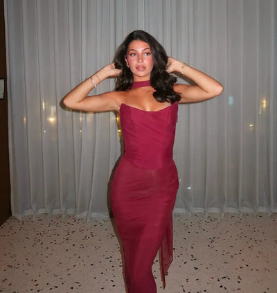 Lyka - Strapless Bodycon Maxi Dress Bold, Sleek, and Unapologetically Confident