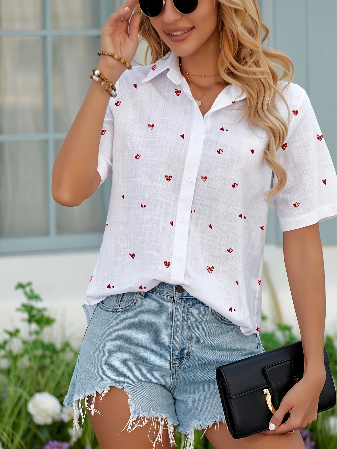 Lily™| Sweetheart Button Blouse
