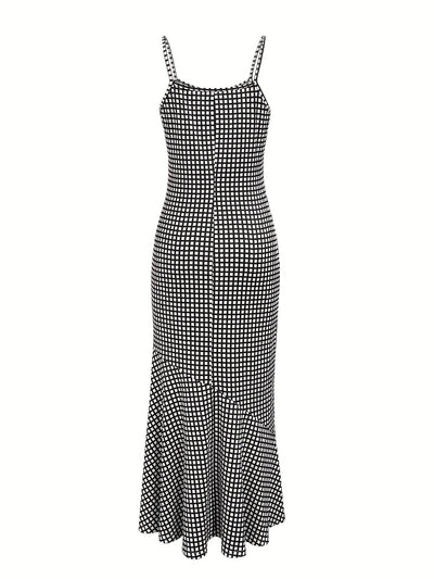 Marissa - Breezy Plaid Slip Maxi Dress Effortless Style Meets Cozy Charm