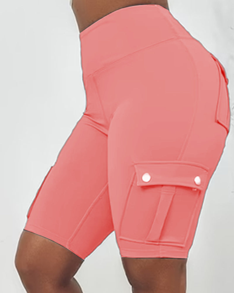 Sarah - High-waisted shorts with pockets