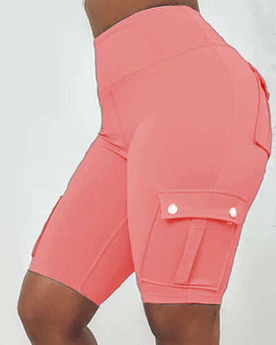 Sarah - High-waisted shorts with pockets