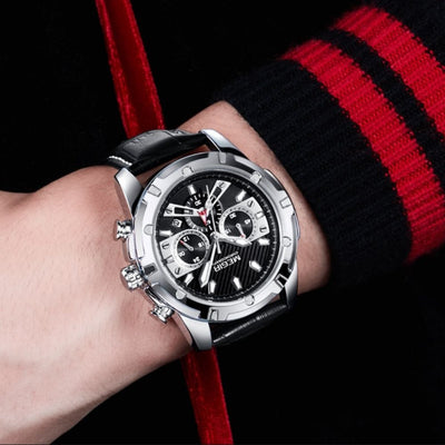 Luxurious sports watch with chronograph function