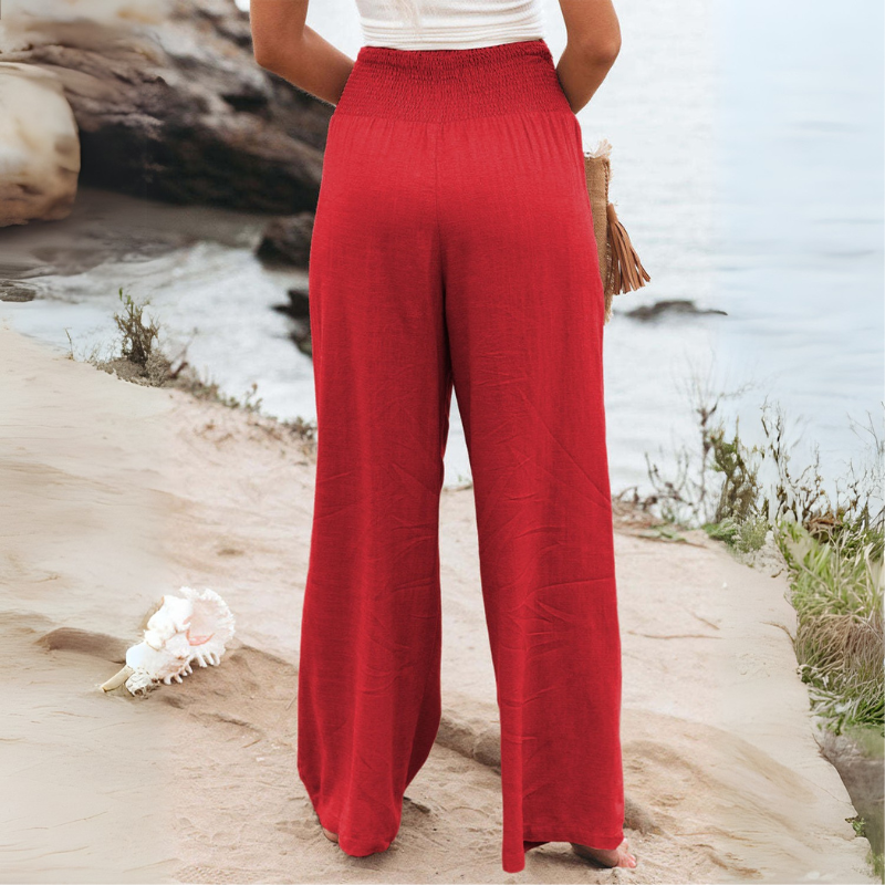 ROSE  | FREYA HIGH-WAIST LOOSE FIT TROUSERS