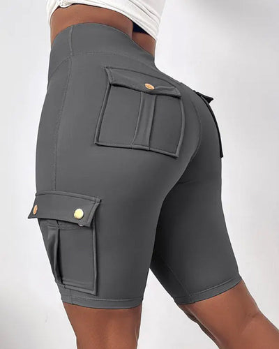 Sarah - High-waisted shorts with pockets