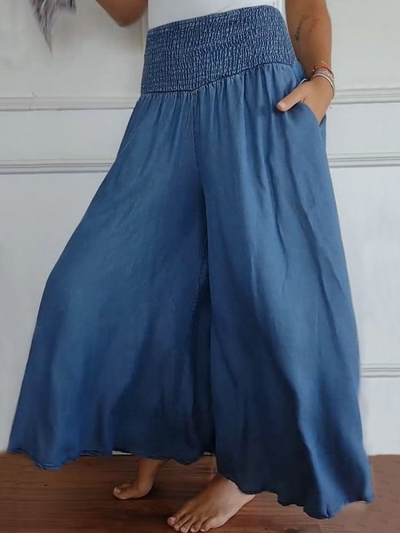THE Laura | COTTON WIDE-LEG PANTS