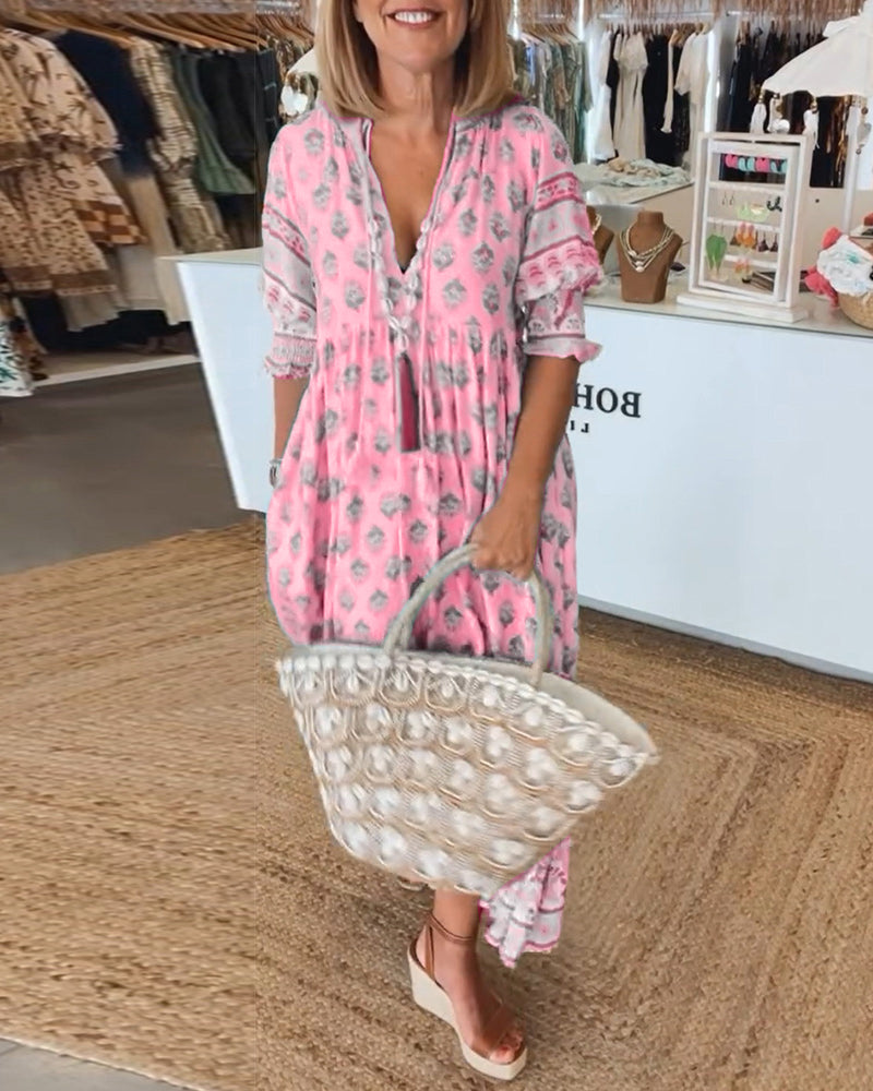 Emma  | Bohemian Tiered Maxi Dress