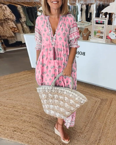 Emma  | Bohemian Tiered Maxi Dress
