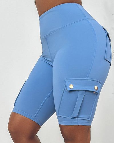 Sarah - High-waisted shorts with pockets