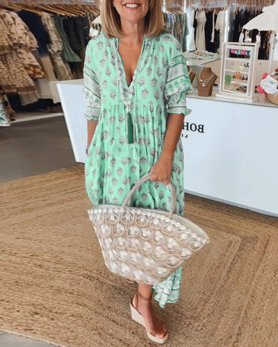 Emma  | Bohemian Tiered Maxi Dress