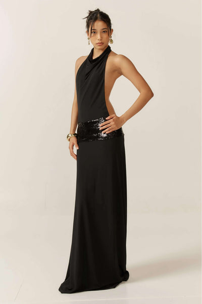 Lorena - Glamorous Backless Maxi Dress