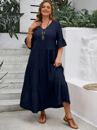 Camila – Plus Size Patchwork Dress