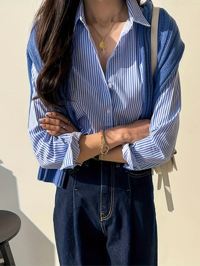 Emma ™  | Classic Striped Button Shirt