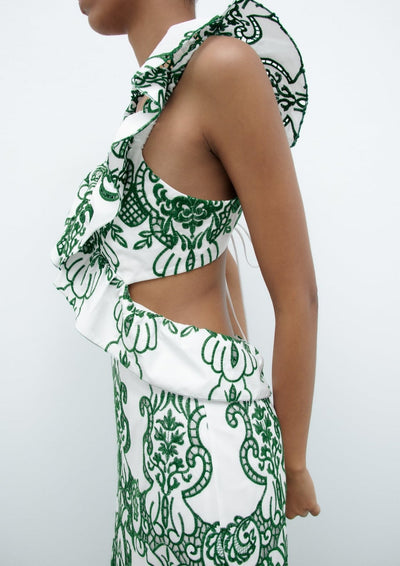 Cassie - Romantic Ruffled Maxi Dress Flowing Romance with Every Step