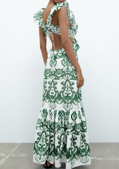 Cassie - Romantic Ruffled Maxi Dress Flowing Romance with Every Step