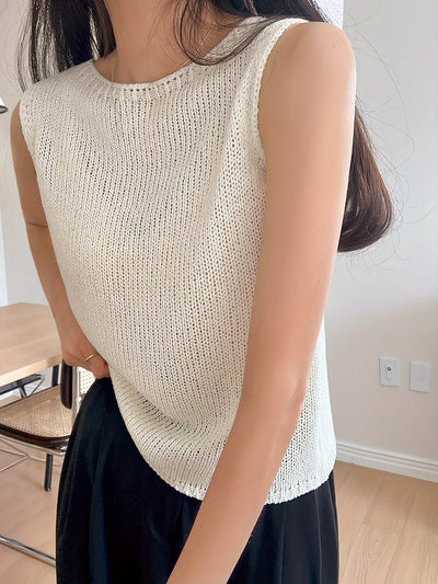 Luna™ - Elegant Knit Round Neck Top