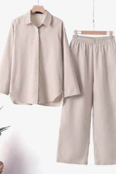 MIA | RELAXED SHIRT & TROUSERS TWO-PIECE SET