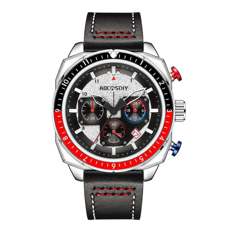 Waterproof Luxury Sports Quartz Watch with Chronograph