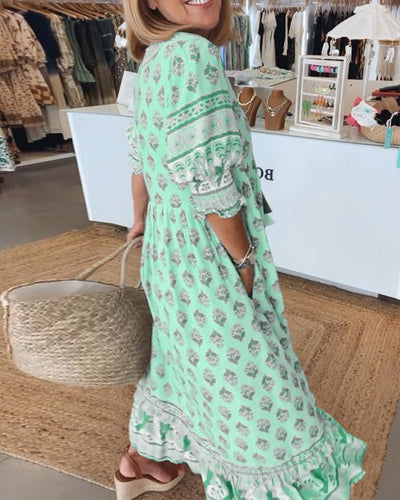 Emma  | Bohemian Tiered Maxi Dress